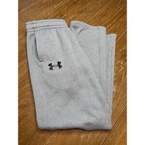 Under Armour Sweatpants Boys Size Youth Medium Gray Track Joggers Activewear